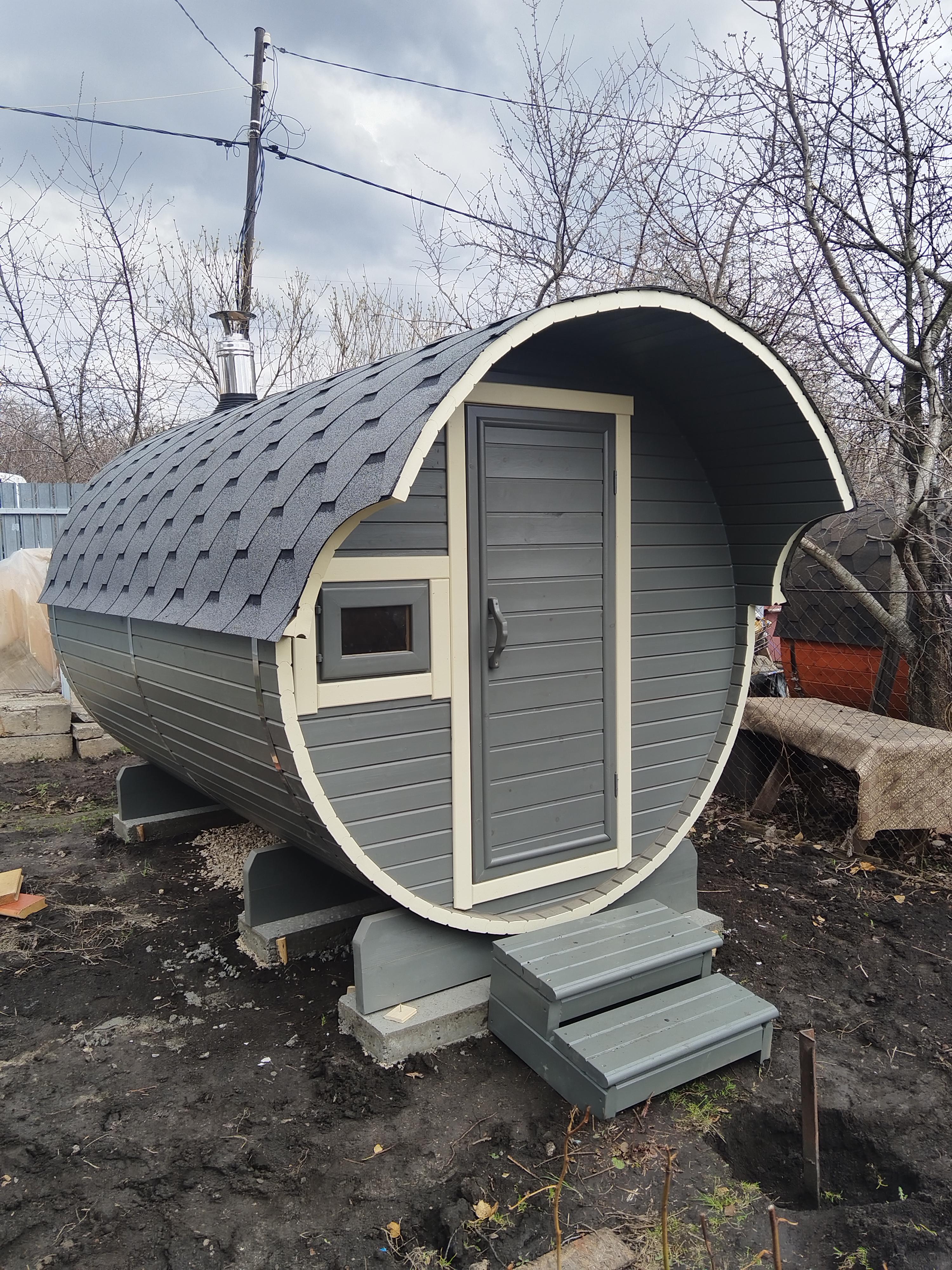 Баня-бочка 3м